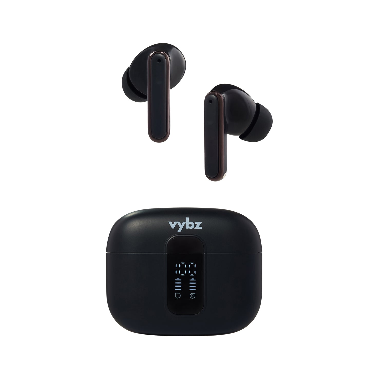 Vybz Pro True Wireless Earbuds with Noise Cancellation and Charging Case