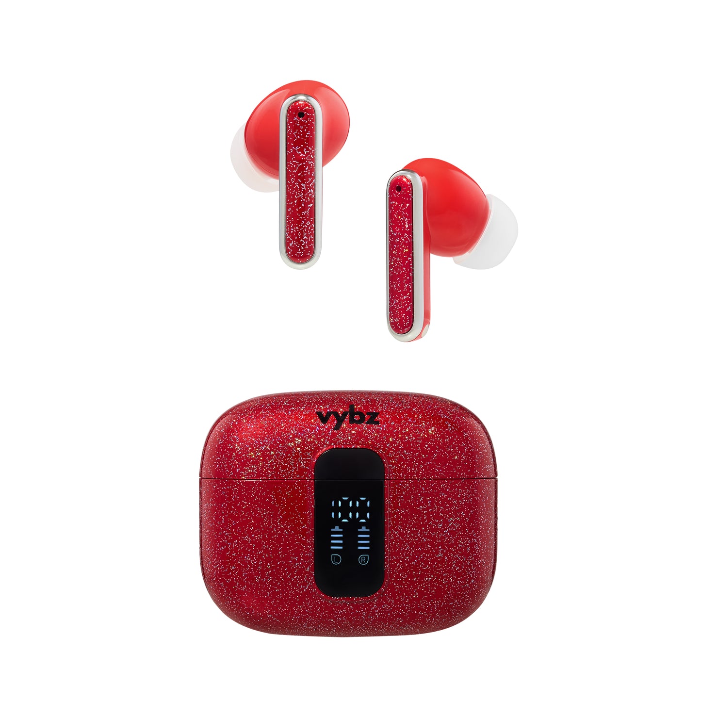 Vybz Pro True Wireless Earbuds with Noise Cancellation and Charging Case