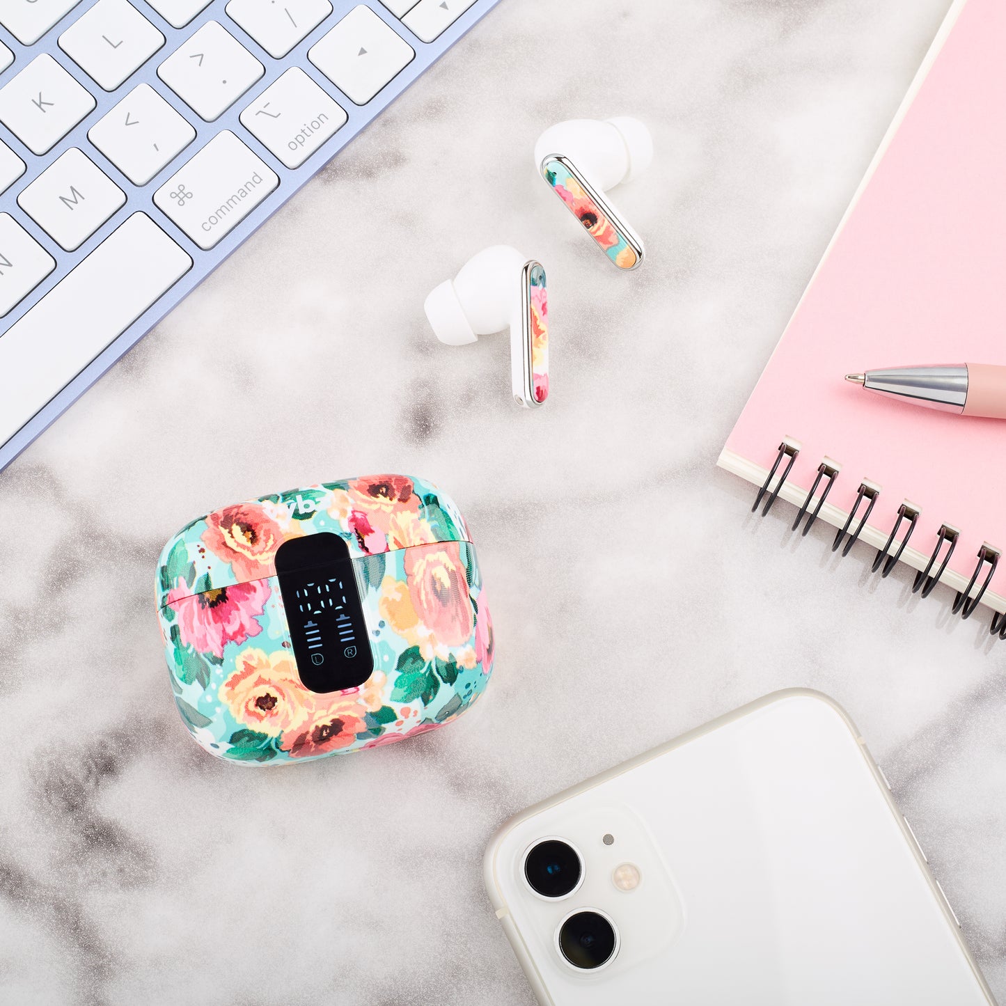 Vybz Pro True Wireless Earbuds with Noise Cancellation and Charging Case