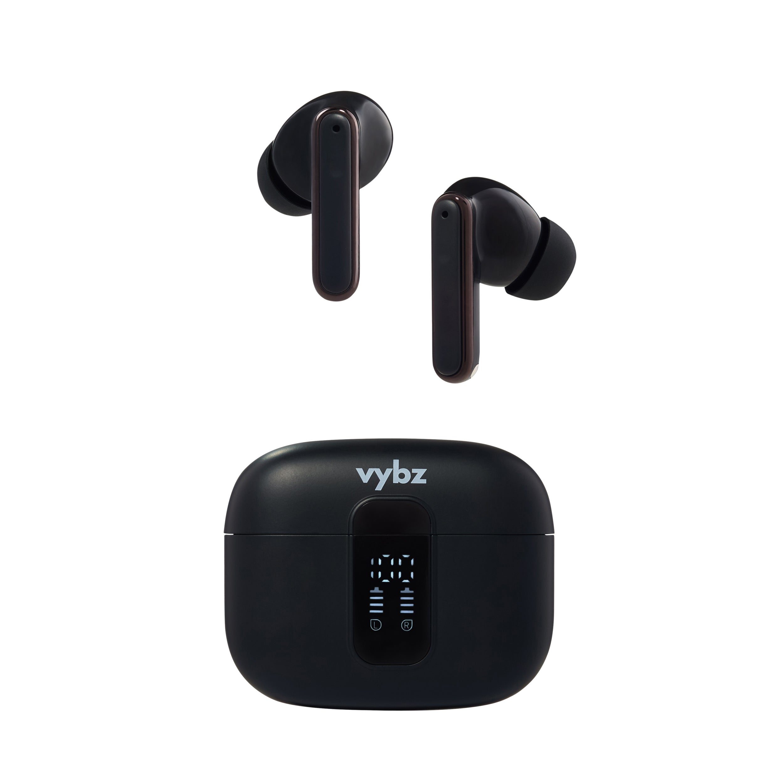 Vybz Pro True Wireless Earbuds with Noise Cancellation and Charging Case