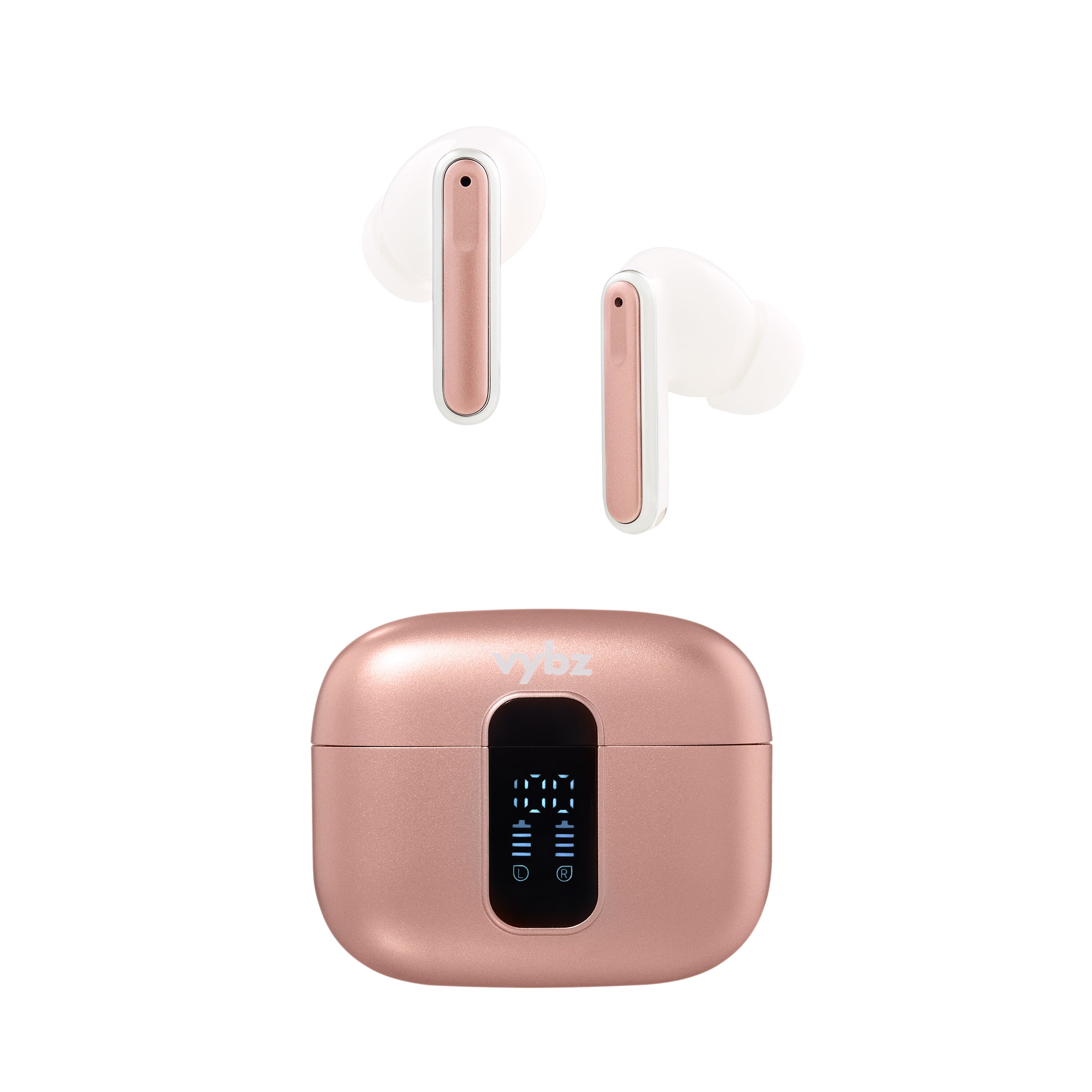 Vybz Pro True Wireless Earbuds with Noise Cancellation and Charging Case