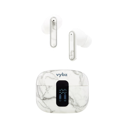 Vybz Pro True Wireless Earbuds with Noise Cancellation and Charging Case