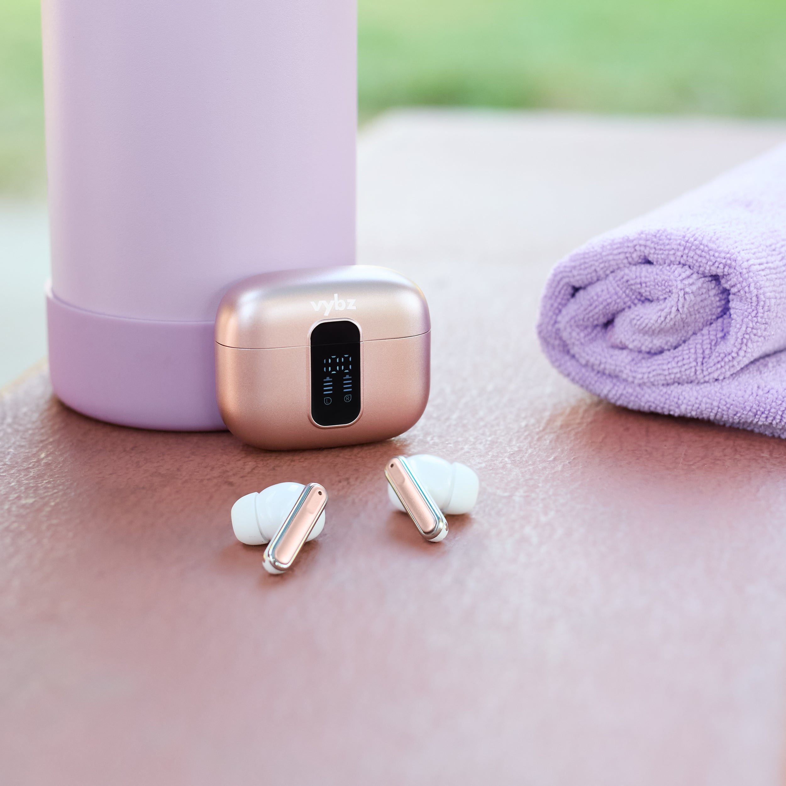 Vybz Pro True Wireless Earbuds with Noise Cancellation and Charging Case