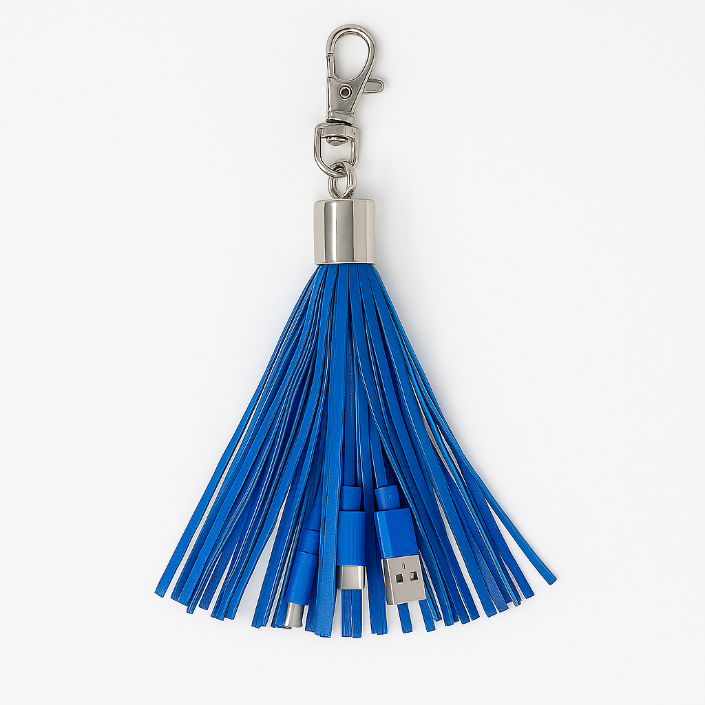 Vybz Universal Charging Tassel – 3-in-1 Keychain Cable