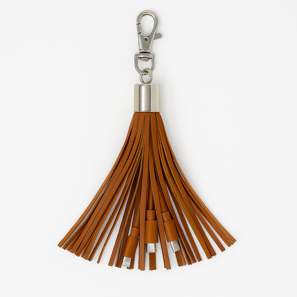 Vybz Universal Charging Tassel – 3-in-1 Keychain Cable